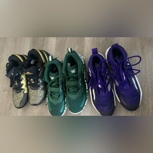 Adidas Men's Sneakers in Black, Green, and Purple